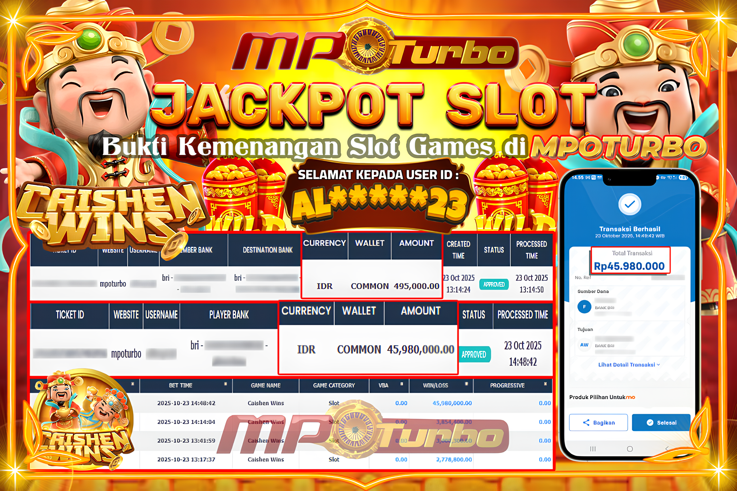 MPOTURBO JACKPOT FORTUNE DRAGON- PG SOFT Rp 45,980,000.00,- LUNAS